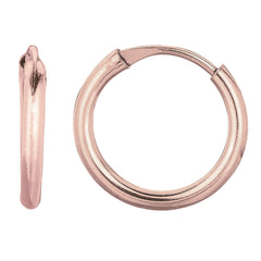 14K Gold 1x10mm Endless Hoops