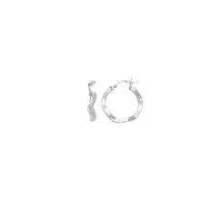 14K Gold Twist Hoop Earring