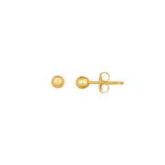 14K Gold Polished 4mm Post Earring