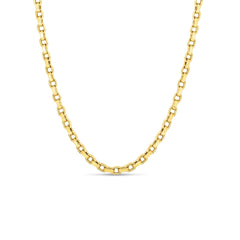 DESIGNER GOLD SQUARE LINK 22 INCH NECKLACE