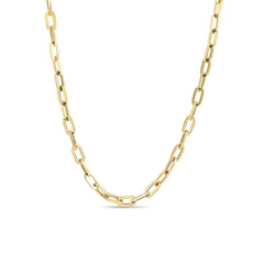 DESIGNER GOLD HEAVY GAUGE PAPERCLIP LINK 17 INCH CHAIN