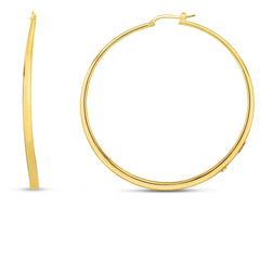 DESIGNER GOLD EXTRA LARGE GRADUATED HOOP EARRINGS
