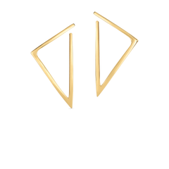 DESIGNER GOLD LARGE TRIANGLE EARRINGS