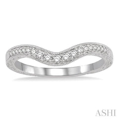 1/6 Ctw Round Cut Diamond Matching Wedding Band in 14K White Gold