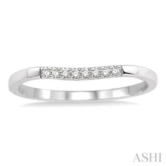 1/20 Ctw Round Cut Diamond Wedding Band in 14K White Gold