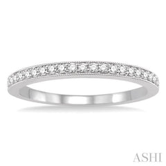 1/5 Ctw Round Cut Diamond Wedding Band in 14K White Gold