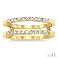 1/3 Ctw Round Cut Diamond Insert Ring in 14K Yellow Gold