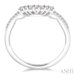 1/3 Ctw Round Cut Diamond Wedding Band in 14K White Gold