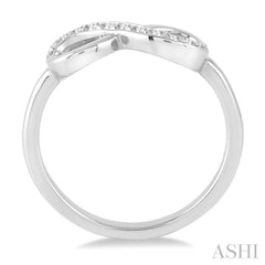 1/6 Ctw Round Cut Diamond Infinity Ring in 10K White Gold