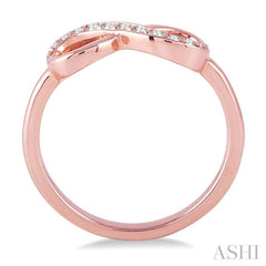 1/6 Ctw Round Cut Diamond Infinity Ring in 10K Rose Gold