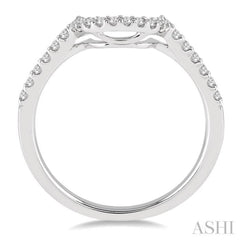 1/4 Ctw Round Cut Diamond Wedding Band in 14K White Gold