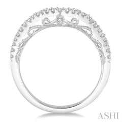 1/5 Ctw Round Cut Diamond Wedding Band in 14K White Gold