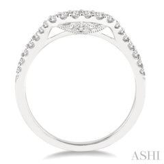 1/3 Ctw Round Cut Diamond Wedding Band in 14K White Gold