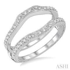 1/3 Ctw Round Diamond Insert Ring in 14K White Gold