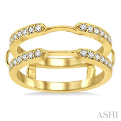 1/3 Ctw Round Cut Diamond Insert Ring in 14K Yellow Gold