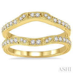 1/3 Ctw Round Diamond Insert Ring in 14K Yellow Gold