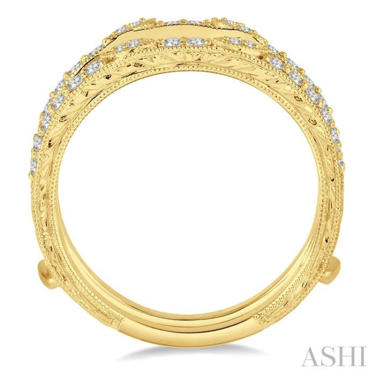 1/3 Ctw Round Diamond Insert Ring in 14K Yellow Gold