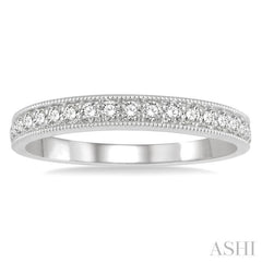 1/3 ctw Round Cut Diamond Wedding Band in 14K White Gold