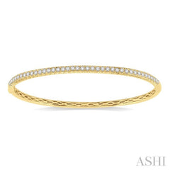 1 Ctw Round Cut Diamond Bangle in 14K Yellow Gold