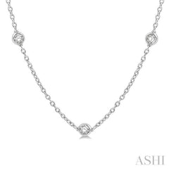 2 Ctw Round Cut Diamond Fashion Necklace in 14K White Gold