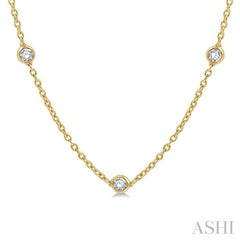 2 Ctw Round Cut Diamond Fashion Necklace in 14K Yellow Gold