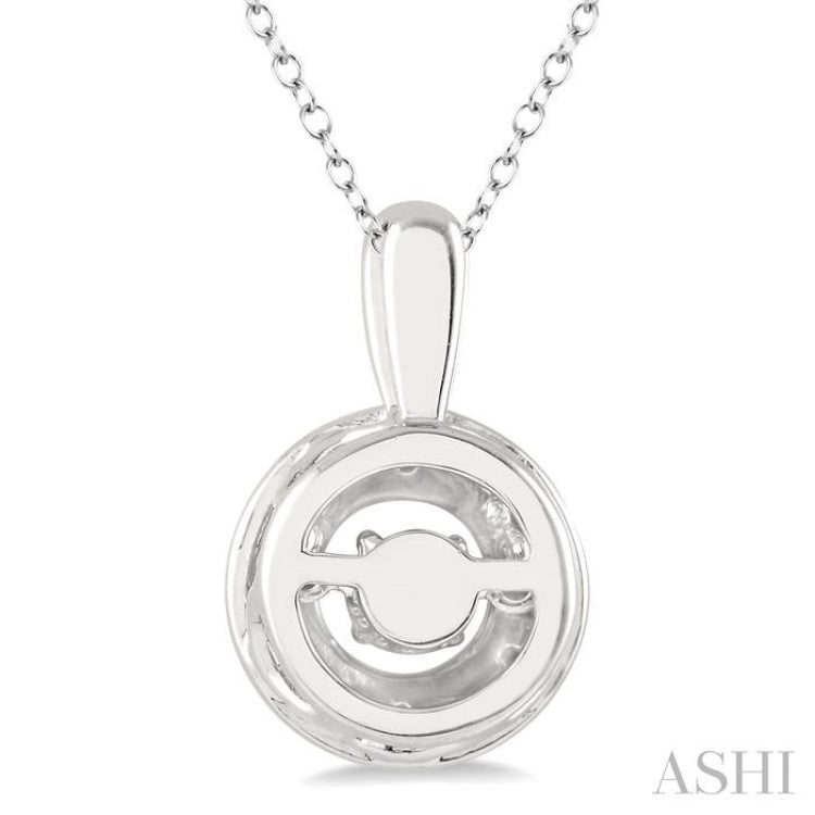 1/10 Ctw Diamond Emotion Pendant in Sterling Silver with Chain