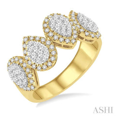 3/4 Ctw Diamond Lovebright Ring in 14K Yellow and White Gold