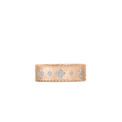 PRINCESS SATIN FLEUR DE LIS DIAMOND SQAURE RING
