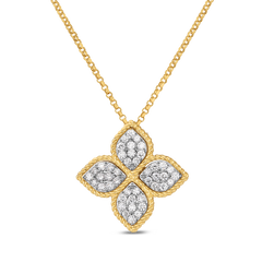 PRINCESS FLOWER LARGE DIAMOND FLOWER NECKLACE