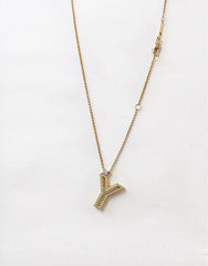 PRINCESS BLOCK LETTER NECKLACE