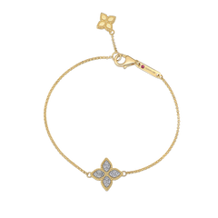 PRINCESS FLOWER DIAMOND CHARM BRACELET