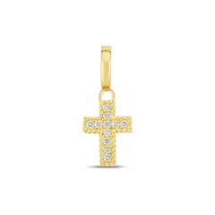 PRINCESS DIAMOND CROSS CHARM