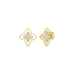 PRINCIPESSA LARGE DIAMOND FLOWER EARRINGS