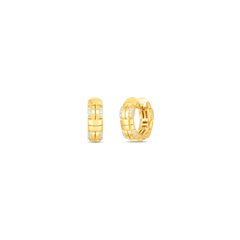 VENETO DIAMOND ACCENT WOVEN SMALL HOOP EARRINGS