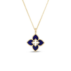 VENETIAN PRINCESS SMALL LAPIS FLOWER NECKLACE