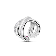 CIALOMA DIAMOND CROSSOVER RING