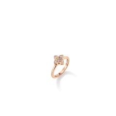 VENETIAN PRINCESS CARNIVAL PAVE DIAMOND AND MIXED STONES SMALL FLOWER RING