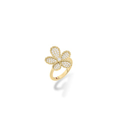 JASMINE PAVE DIAMOND FLOWER RING