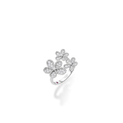 JASMINE PAVE DIAMOND MULTI FLOWER RING