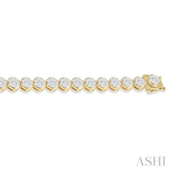 3 ctw Lovebright Round Cut Diamond Bracelet in 14K Yellow and White Gold