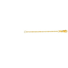 14K Gold 1.8mm Rope Chain 3" Extender