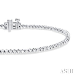 1 Ctw Round Cut Diamond Tennis Bracelet in 14K White Gold