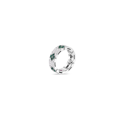LOVE IN VERONA PAVE DIAMOND AND EMERALD RING