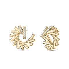 DOMINO DIAMOND CURL EARRINGS