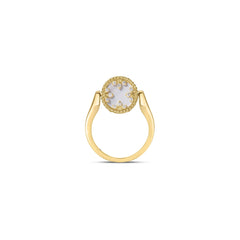 VENETIAN MEDALLIONS DIAMOND AND MOTHER OF PEARL SMALL REVERSIBLE RING