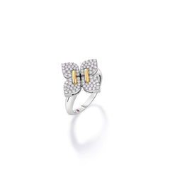 LOVE IN VERONA MEDIUM PAVE DIAMOND FLOWER RING