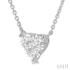 1/4 Ctw Lovebright Diamond Heart Necklace in 14K White Gold