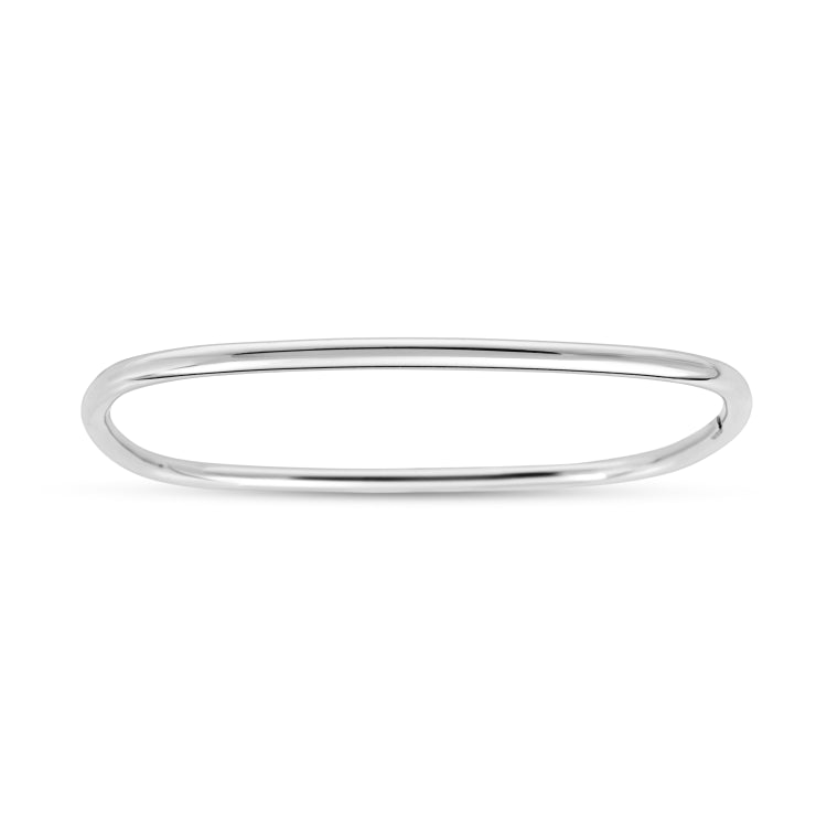 Silver Slip on Square Bangle