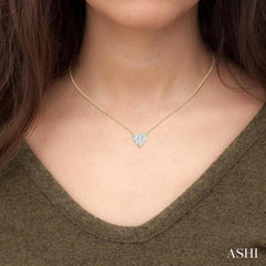 1/4 Ctw Lovebright Diamond Heart Necklace in 14K Yellow and White Gold