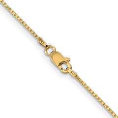 14K 24 inch 1mm Box with Lobster Clasp Chain